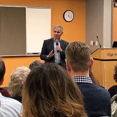 Kabat Zinn Speaking At Lecture